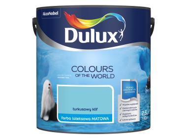 Zdjęcie: Farba do wnętrz Kolory Świata 2,5 L turkusowy klif DULUX