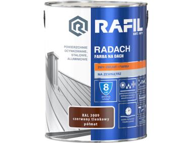 Zdjęcie: Farba na dach Radach czerwony tlen RAL3009 5L RAFIL