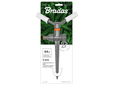 Zdjęcie: Zraszacz obrotowy 2-ramienny White Line na kolcu - blister BRADAS