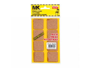 Zdjęcie: Podkładki filcowe premium 34x34 brąz MK