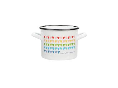 Zdjęcie: Garnek Love prosty 16 cm - 2,4 L L biały SILESIA