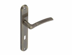 Klamka wewnętrzna Adular DH-96A szyld długi na klucz mosiądz antyczny GAMET BASIC LINE