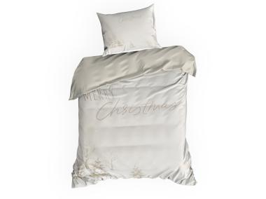 Zdjęcie: Komplet pościeli z nadrukiem świątecznym Snowflake 140x200 cm, 70x80 cm - 1 szt. EUROFIRANY