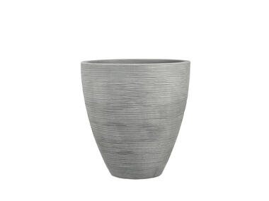 Zdjęcie: Donica ryflowana okrągła 40x42 cm szara PATIO