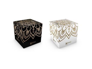 Zdjęcie: Chusteczki uniwersalne box 56 szt. 3-warstwowe Black&White KARTIKA MANDALA