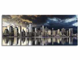 Obraz Canvas Silver1 60x150x2,8 cm Ex513 Gold City STYLER