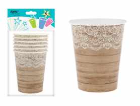Kubki papierowe LGP Forest 270 ml,6 sztuk art. 22106 DECOR