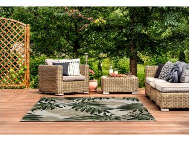 Zdjęcie: Dywan borneo 80x150 cm liście beżowo-zielone INDAVO