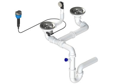 Zdjęcie: Syfon zlewozmywakowy 3,5 do zlewozmywaka dwu- i półtorakomorowego OKS_124A LAVEO