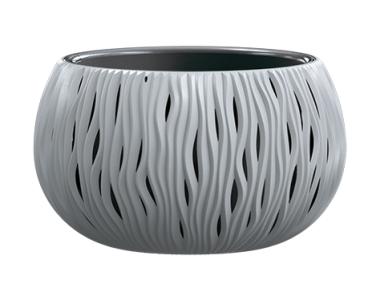 Zdjęcie: Doniczka Bowl Sandy szary kamienny 370x210 mm PROSPERPLAST