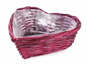 Osłonka doniczkowa w kaształcie serca 25x25x11 cm TIN TOURS