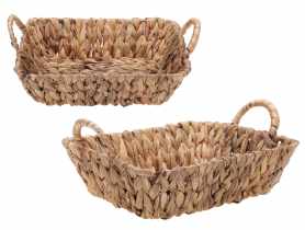 Koszyk z hiacyntu wodnego prostokątny 29x22xH8 cm 91867 RAVI
