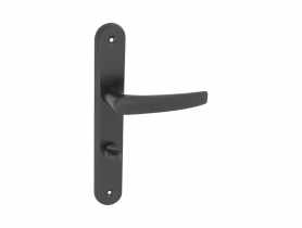 Klamka lak 72 WC czarna METRO