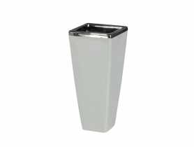 Wazon Des 12x12x27 cm popiel-srebrny EUROFIRANY