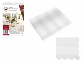 Obrus plamoodporny biały 140x240 cm art. 42379 DECOR