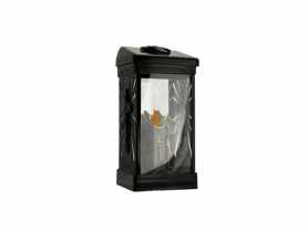 Lampion szklany ze świecą LED 27 cm KERTI