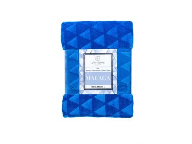 Zdjęcie: Koc Malaga 150x200 cm niebieski microfibra 260 g/m2 EUROMAT