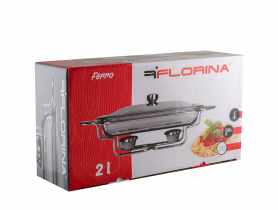 Naczynie prostokątne 2 L z podgrzewaczem FLORINA