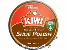 Pasta do butów w puszce 50 ml Shoe Polish brąz KIWI