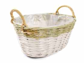Osłonka wiklinowa z uchwytami na kwiaty 34x26x15/21 cm TIN TOURS