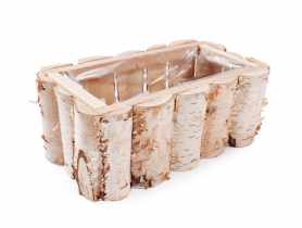 Balkonówka donica z brzozy 20x34x12 cm TIN TOURS