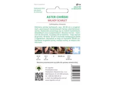 Zdjęcie: Aster chiński Milady Scarlet czerwony 1g W.LEGUTKO