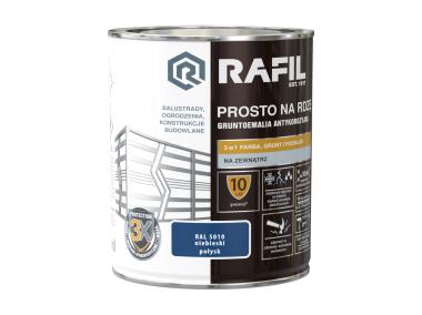Zdjęcie: Gruntoemalia prosto na rdzę połysk RAL5010 0,75L RAFIL