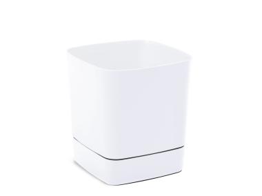 Zdjęcie: Donica z podstawką Clima 30x30 cm biała LAMELA PLASTIC