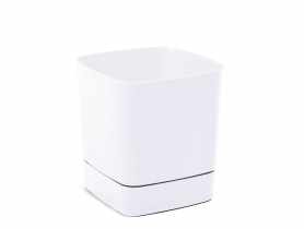 Donica z podstawką Clima 30x30 cm biała LAMELA PLASTIC