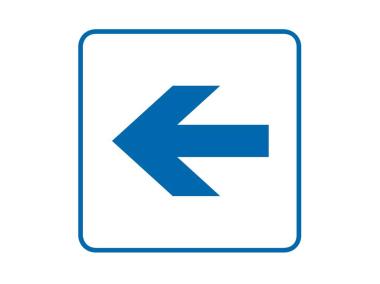 Zdjęcie: Oznaczenie "Strzałka kierunkowa" 14,8x14,8 cm folia METRO