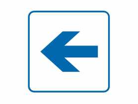 Oznaczenie "Strzałka kierunkowa" 14,8x14,8 cm folia METRO