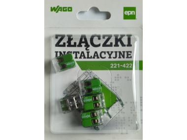 Zdjęcie: Szybkozłączka uniwersalna ECO 2x4 mm zielona WAGO