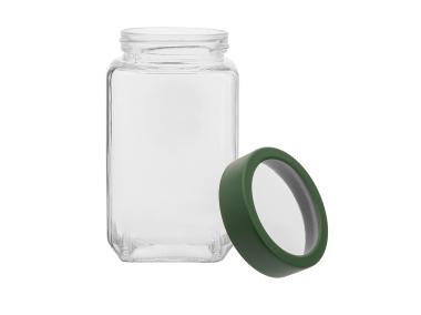 Zdjęcie: Pojemnik kwadratowy z zieloną pokrywką 1000 ml ALTOM DESIGN