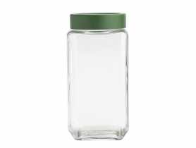 Pojemnik kwadratowy z zieloną pokrywką 1000 ml ALTOM DESIGN