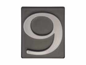 Cyfra 9 PCV samoprzylepna 4x4,7 cm grafit DOMINO
