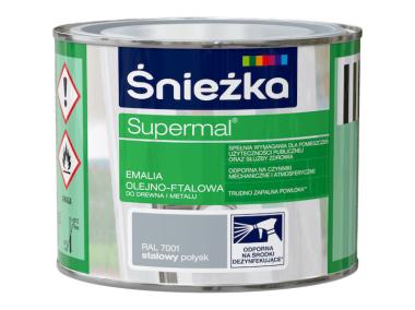 Zdjęcie: Emalia Supermal stalowy RAL7001 0,2L ŚNIEŻKA