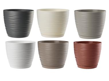 Zdjęcie: Doniczka Sahara Petit 17cm z podstawką biała VERDENIA