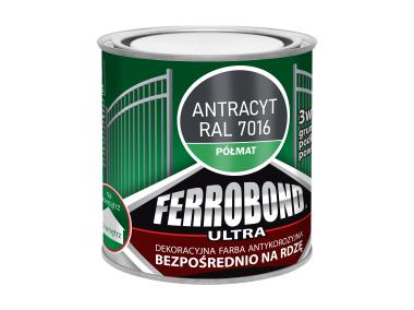Zdjęcie: Farba antykorozyjna Ferrobond Ultra półmat antracyt 0,25L JURGA
