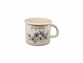 Kubek emaliowany z kalką Flores 12 cm/1 L wzór 2 GALICJA