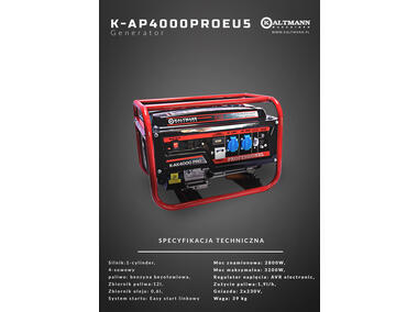 Zdjęcie: Generator prądotwórczy K-AK4000PRO EU5 KALTMANN