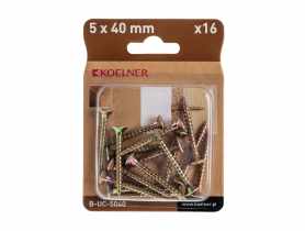 Wkręt utwardzany do drewna 5x40 mm blister 16 szt. KOELNER