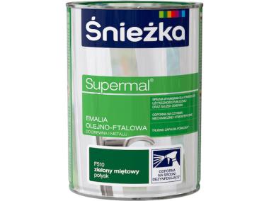 Zdjęcie: Emalia Supermal zielony mięta F510 0,8L ŚNIEŻKA