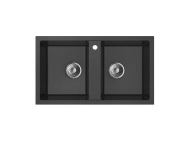Zdjęcie: Zlewozmywak granitowy Bravo 2-komorowy 76x44x19,5 cm PSB