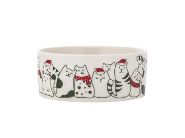 Zdjęcie: Miska dla kota 12x5 cm 330 ml dekoracja xmas cats B ALTOM DESIGN
