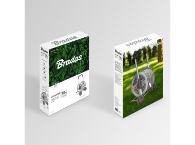 Zdjęcie: Wózek metalowy na wąż Silver Pro 1/2 - 70 m BRADAS