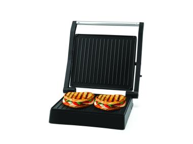 Zdjęcie: Grill elektryczny opiekacz do panini 1000 W czarny AMBITION