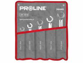 Klucze oczkowe otwarte 10x11-17x19 - 5 szt CRV PROLINE