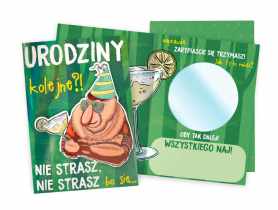 Karnet DK-959 Urodziny - nie strasz, nie strasz, lusterko KUKARTKA