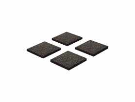 Podkładki gumowe antywibracyjne 10x10x1 cm, komplet 4 sztuk METRO