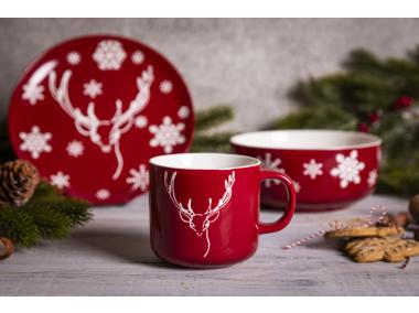 Zdjęcie: Kubek 370 ml Zimowe marzenia dekoracja jeleń ALTOM DESIGN